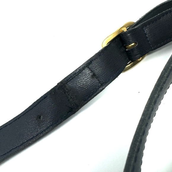 Longchamp vintage Roseau Blue Navy Leather Crossbody Bag - Picture 7 of 10